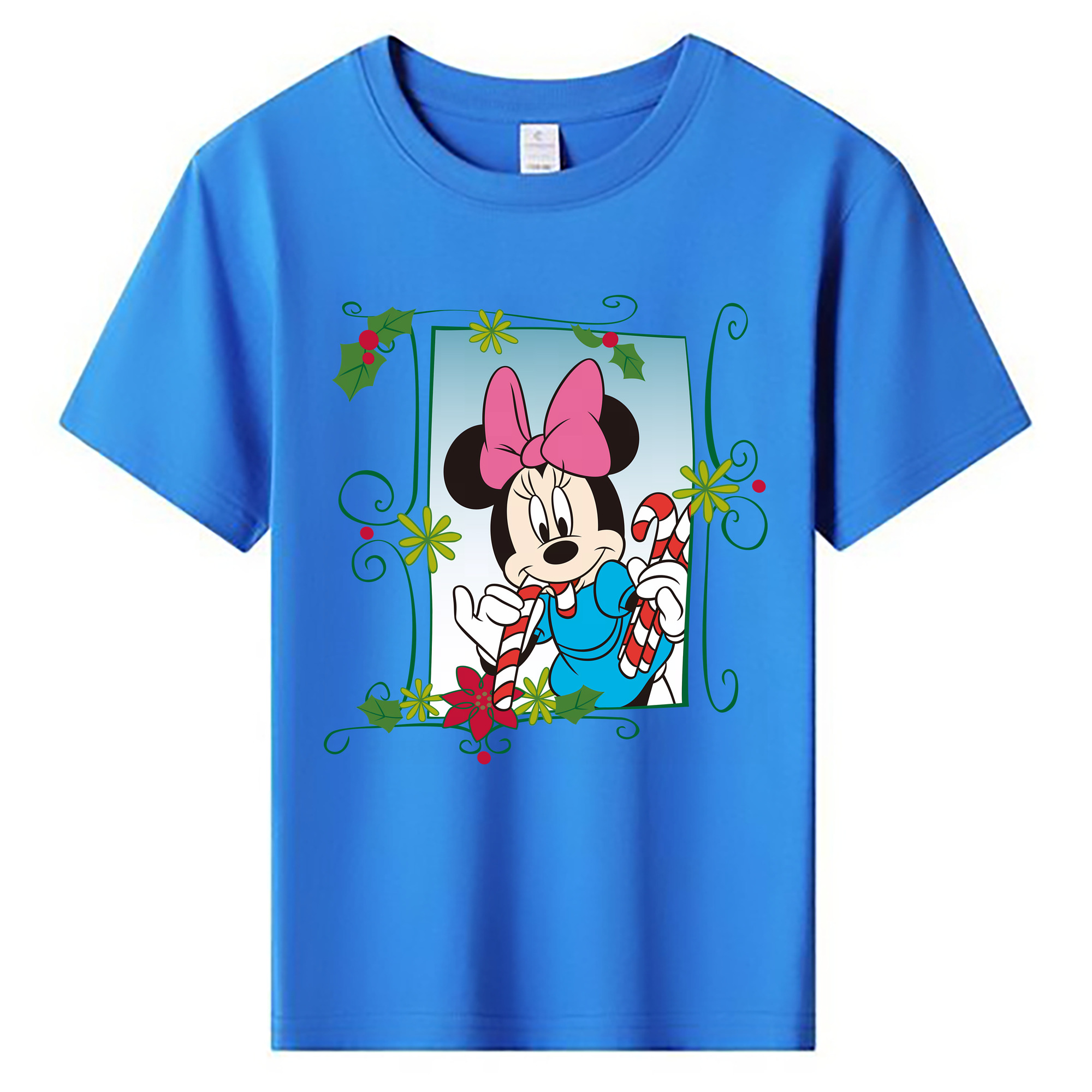 （画像用） ミッキーマウス Mickey Mouse 綿100％キッズTシャツ（フロントプリント）